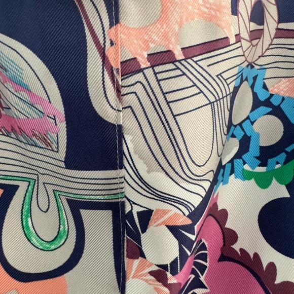 SEE BY CHLOE Dress Colorful Floral Pattern Puff Sleeve Party NWOT Size 2 EU 38 - Picture 8 of 11